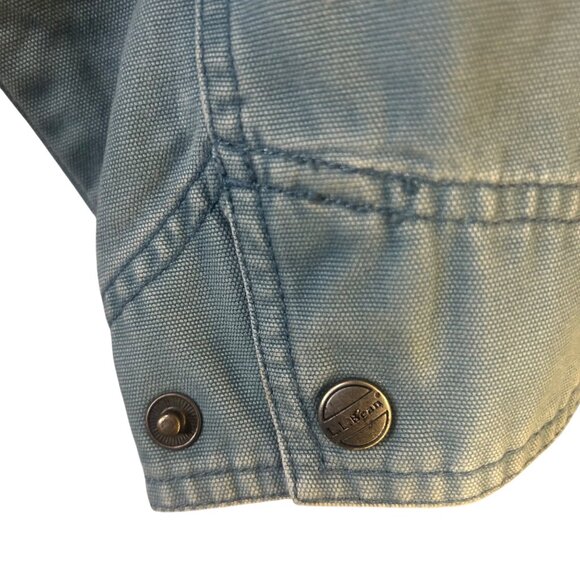 L.L. Bean Mens Blue Full-Zip Jacket With Pockets & Snap Cuffs Size XLT Tall - Picture 6 of 10